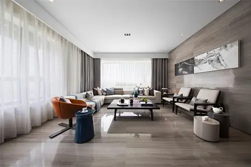 现代简约风格119平三居室客厅沙发装饰图片