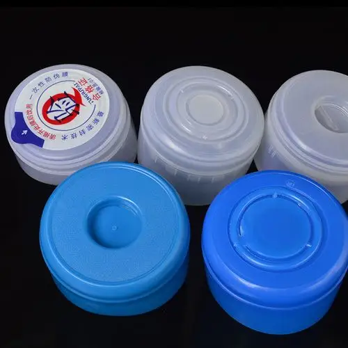桶装水桶盖纯净水桶盖矿泉水瓶盖一次性塑料蓝色带贴膜桶盖图片