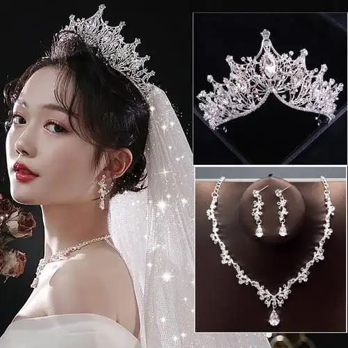 头纱新娘主婚纱皇冠