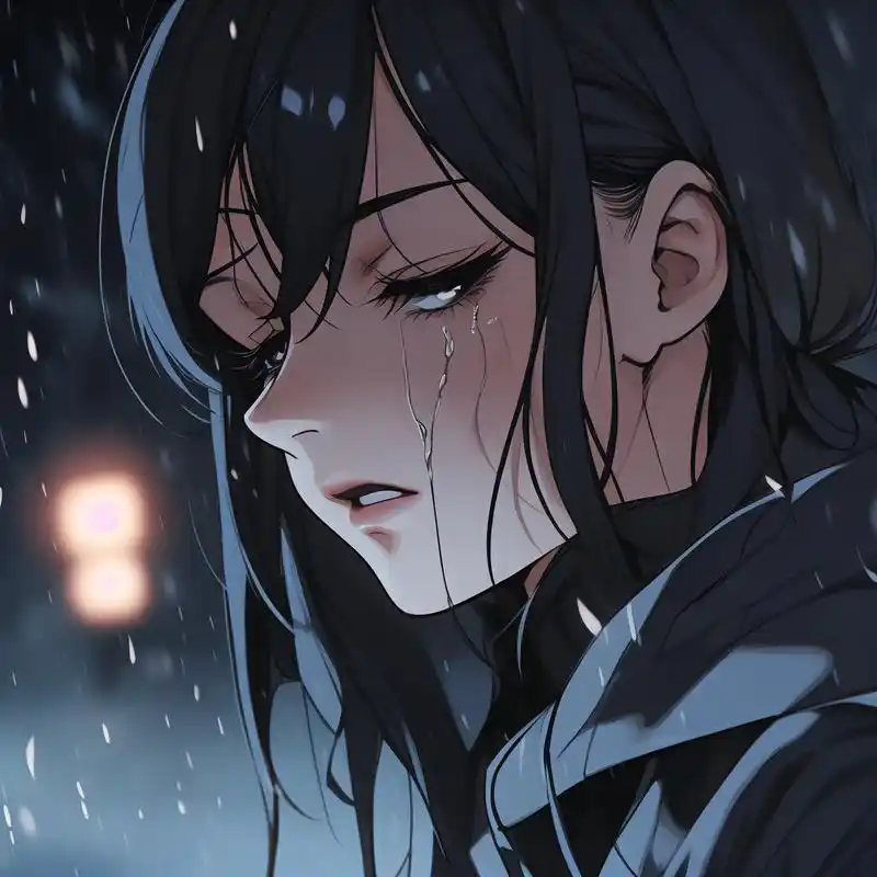 泪滴成珠91女生哭泣头像