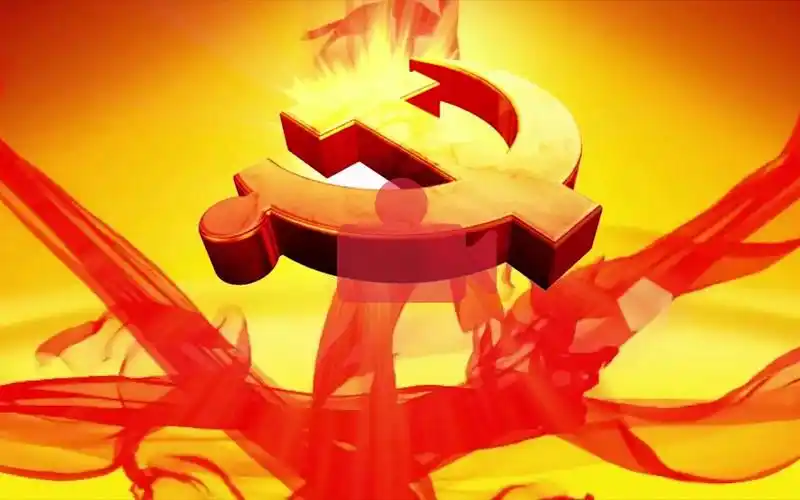 1064鲜红的党旗 党旗颂七一建党朗诵演讲红歌晚会led大屏背景原声视频