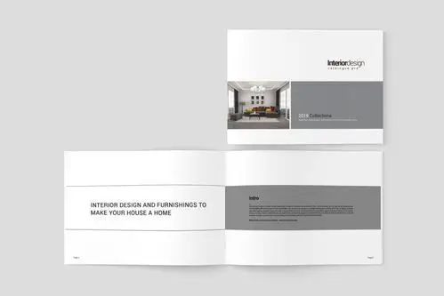 横版室内设计小册子目录画册模板minimalinteriorbrochure