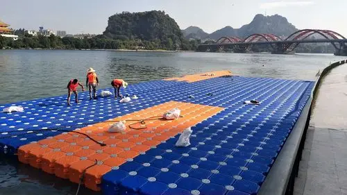 浮台浮漂水上漂台厂家推荐龙舟赛码头皮筏艇码头湖边走道停靠平台