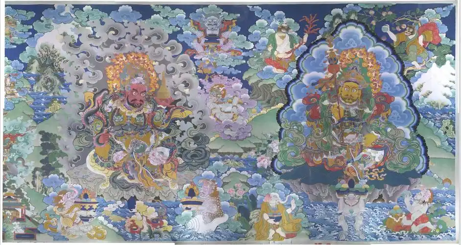 四大天王 - 壁画作品 - 四川省攀德唐卡文化传播有限公司