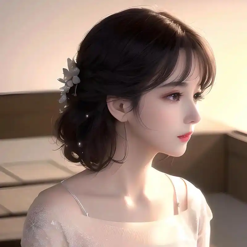 绝美的侧颜女生头像.#图文伙伴计划 #抖音图文来了 #ai绘 - 抖音