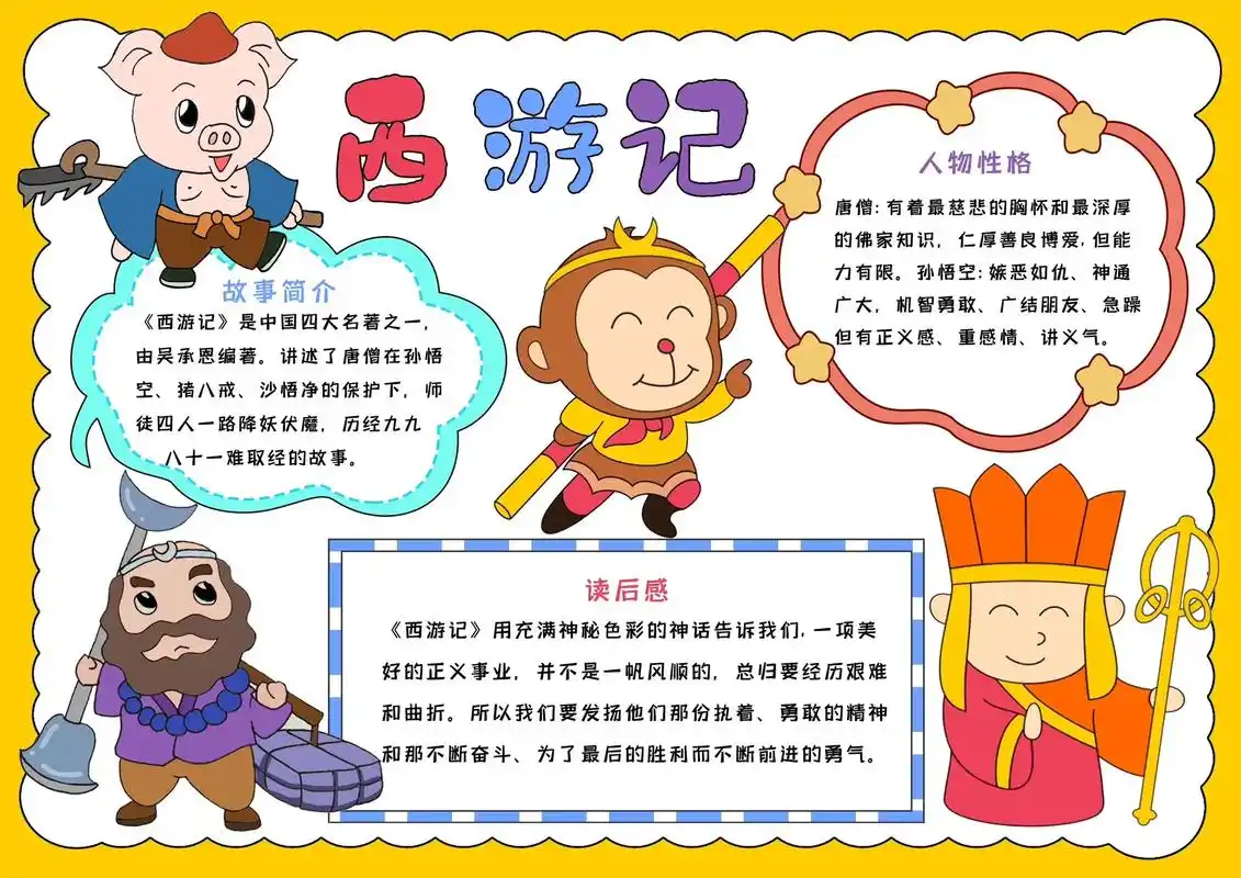 一年级好书推荐,西游记手抄报781578157815