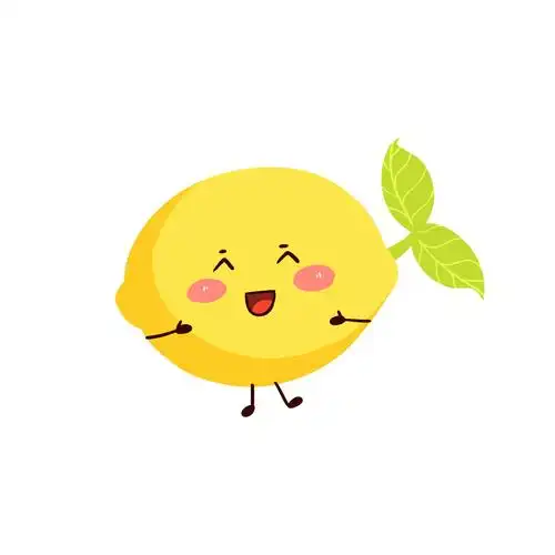 卡通可爱拟人水果柠檬元素gif动态图水果元素[gif]