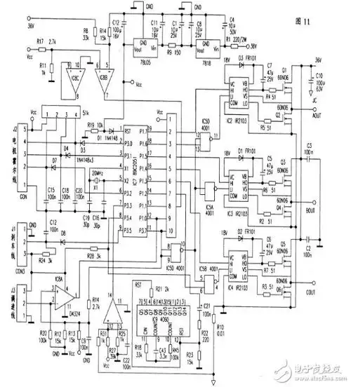 电动叉车控制器电路图大全(稳压电源/有刷控制器/89c2051控制器)