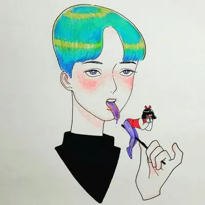 手绘人物头像创意