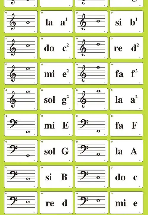 五线谱卡128张 卡音符卡40张 4个收纳环【图片 价格 品牌 报价