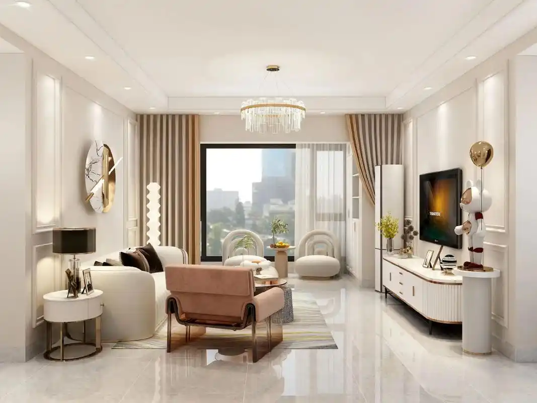 110㎡,3房2卫户型现代轻奢奶油风.#创作灵感 硬装预算: - 抖音