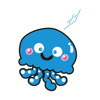 矢量蓝色海洋生物水母