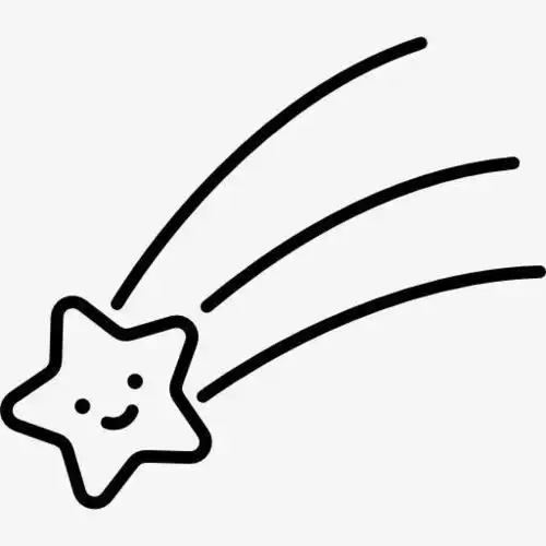 坐着看流星简笔画
