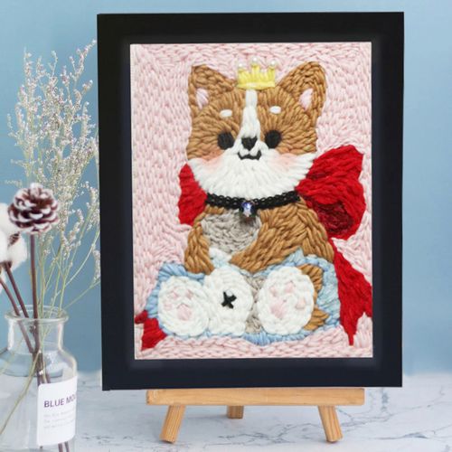 手工毛线作品装饰画diy材料包自制俄罗斯戳戳针绣礼物送女生老师