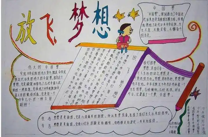 树立志向梦想启航手抄报梦想手抄报