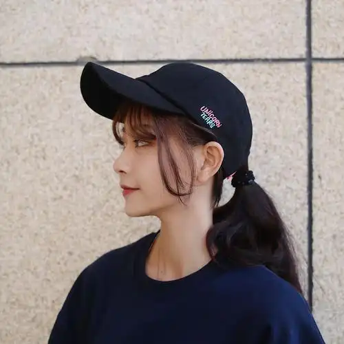 【稚气】韩版ins风刺绣独角兽软顶棒球帽休闲少女心鸭舌帽女春夏