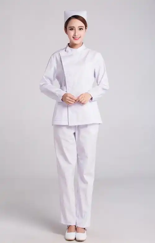 护士服分体套装icu冬装长袖女医生药房美容院工作服制服白大褂