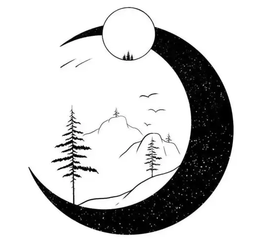 简约风!一组经典的黑白风景简笔画,提升作画水平的好素材!