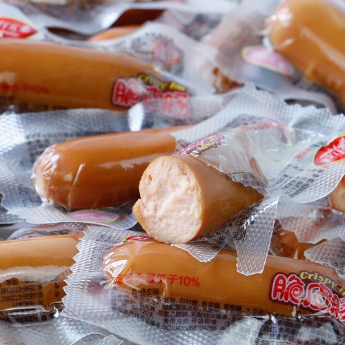 网红休闲小零食火腿肠熏煮香肠流行元素脆皮肠500克小包装单个装