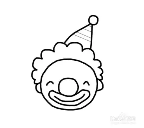 小丑简笔画步骤幼儿