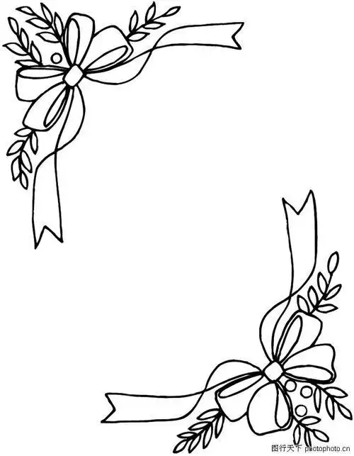 关于革命边框简笔画