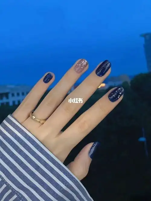 夜幕星河|深迪蓝美甲97