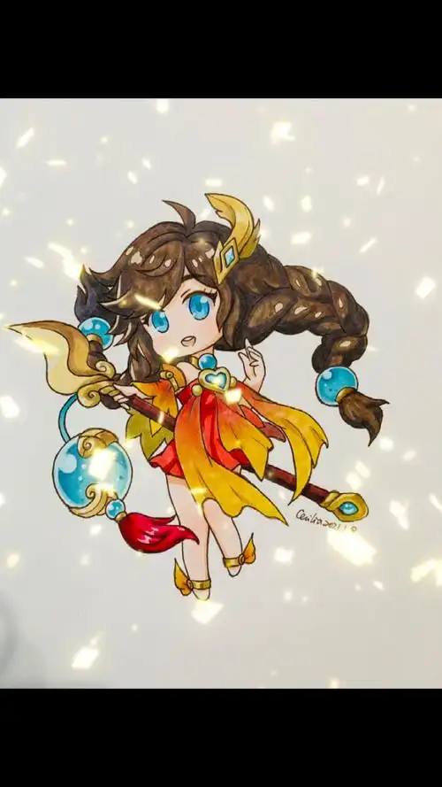 王者荣耀马克笔手绘