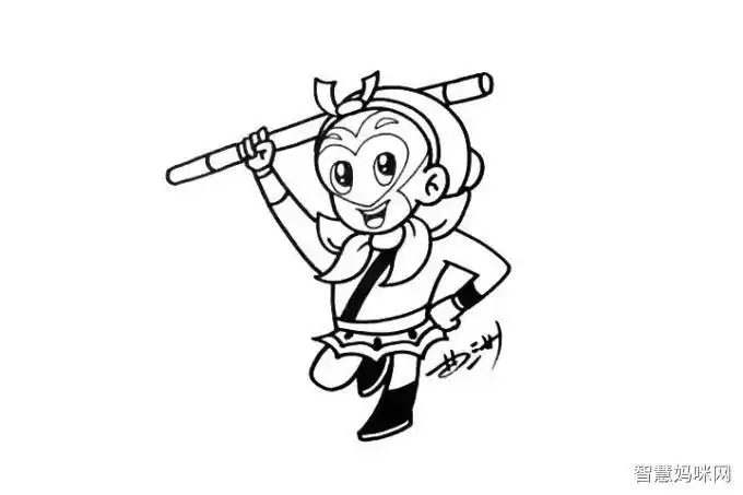 q版齐天大圣孙悟空简笔画画法如何画西游记中的孙悟空卡通儿童简笔画