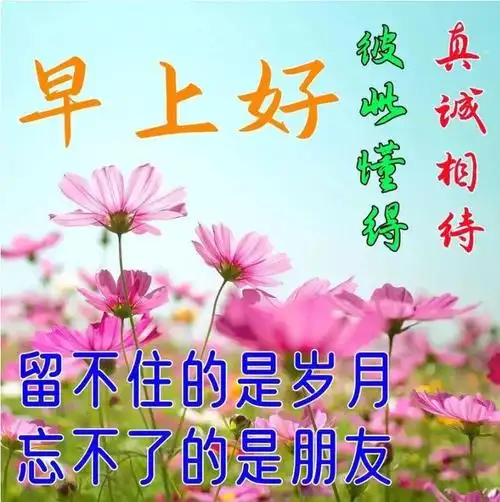 早上好问候语祝福图片相互牵挂开心幸福