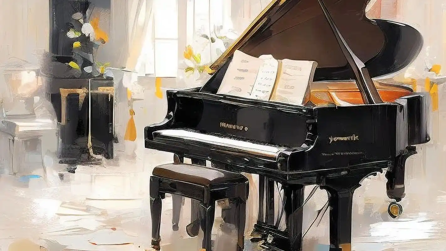 优雅钢琴壁纸,音乐与艺术的融合9378
