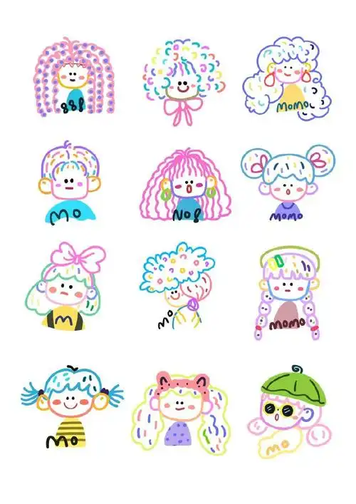 100个人物插画合集来辣!#绘画参考##简笔画