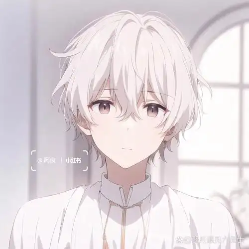 动漫男生头像|白色系男主