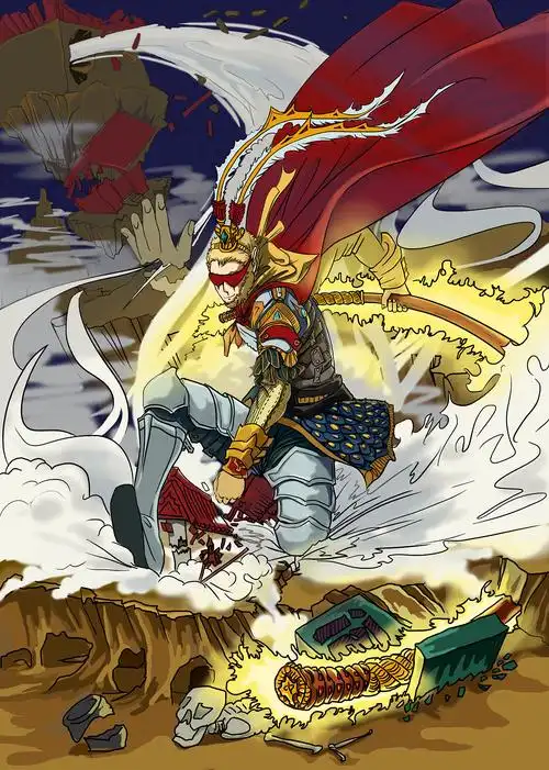 2年前 342 4 0 深圳  |  插画师 作品展现的是齐天大圣大闹天宫的场景