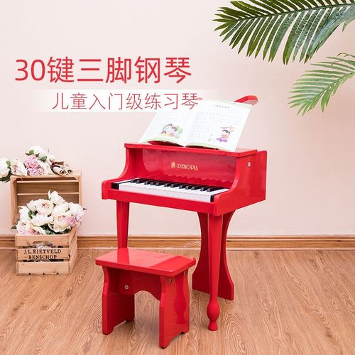 renopia唯美 30键三角儿童初学者入门电子玩具礼物男女孩学习钢琴