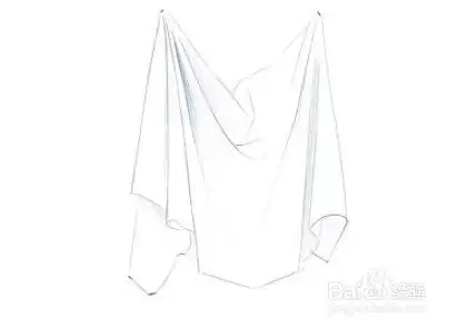 如何绘制挂在墙上的一块布