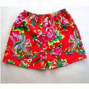 东北大花裤衩子东北大红裤子抖音网红平角内裤