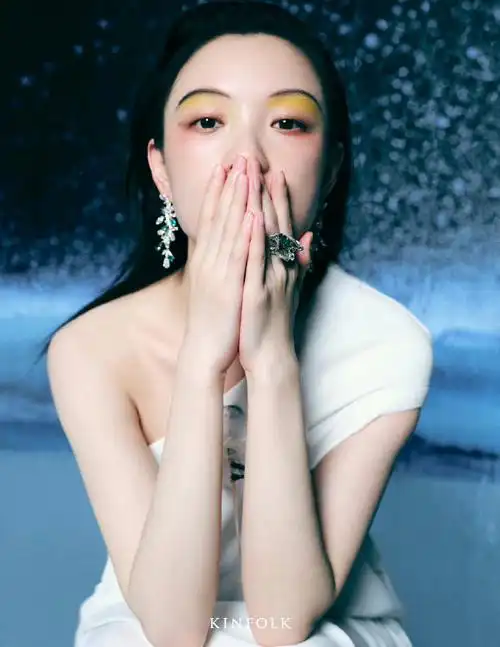 倪妮kinfolk夏季刊封面##倪妮黄色眼妆