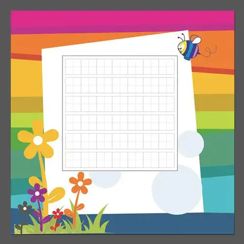 缘圆硬笔钢笔书法比赛创作展览专用用纸卡通书法用纸