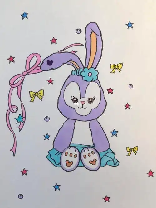 星黛露兔子马克笔儿童画