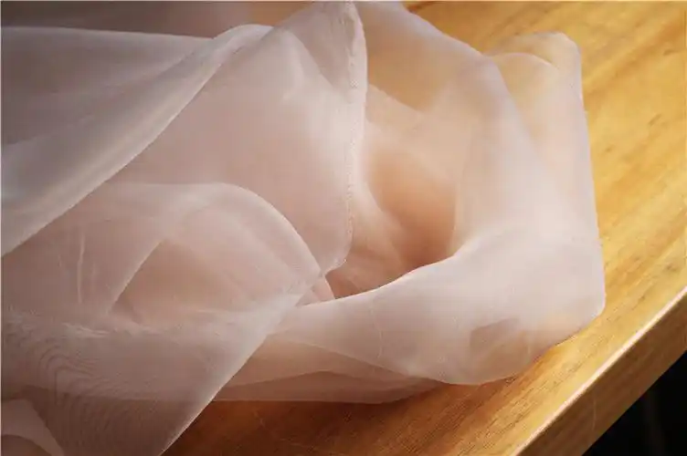 透明时装加密双色薄纱纱裙欧根布料