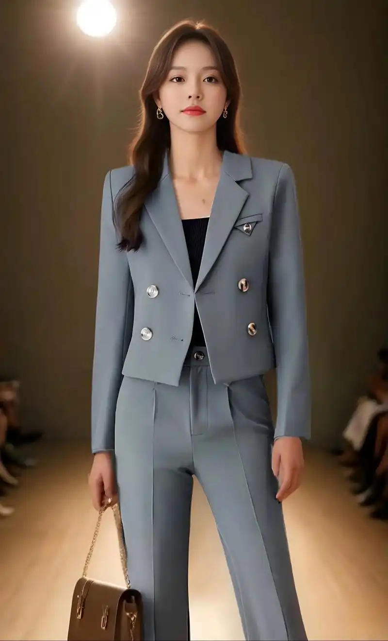 穿西装的女人无惧时光,魅力优雅