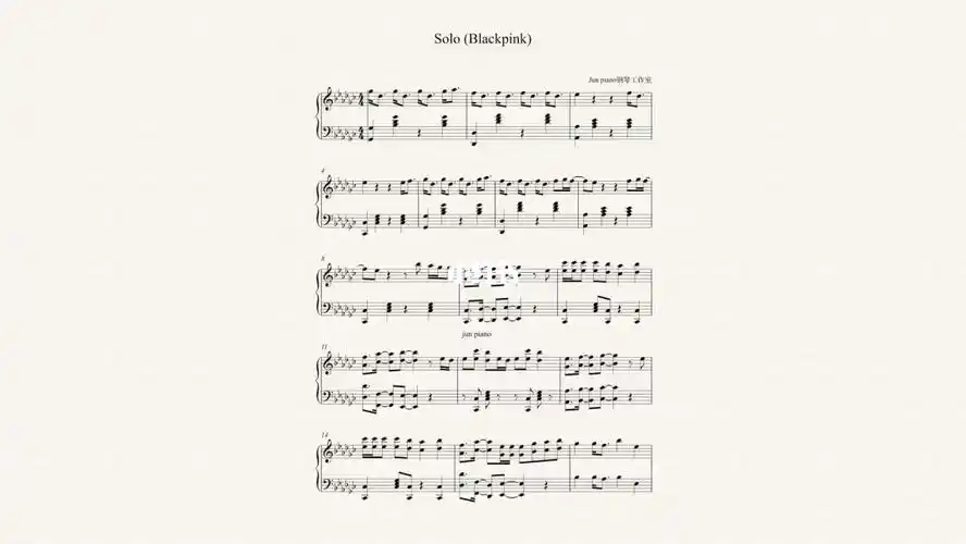 solojennie钢琴谱blackpink