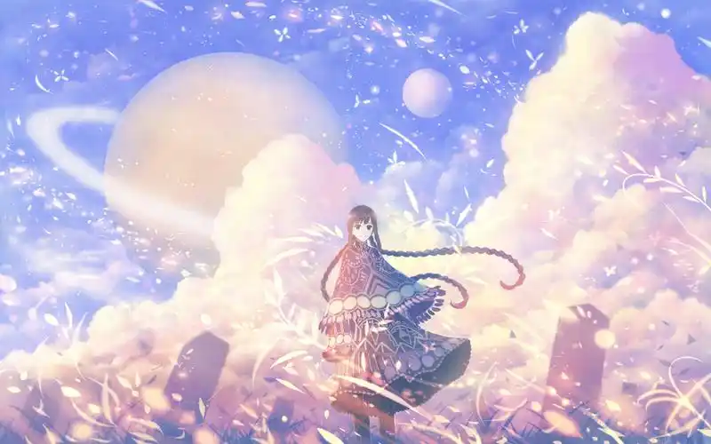 动漫少女 星空 - 堆糖,美图壁纸兴趣社区