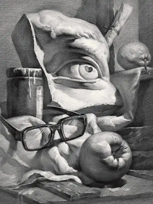 超高清素描静物作品