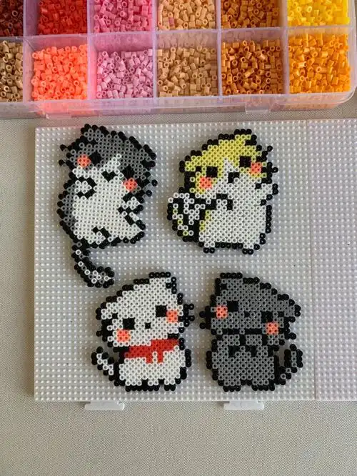 我的手工日常  #拼豆  #退休生活  #拼豆图纸  #猫咪  #手工  #退