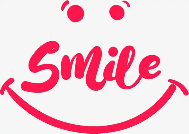 原创设计的创意彩色渐变的微笑日