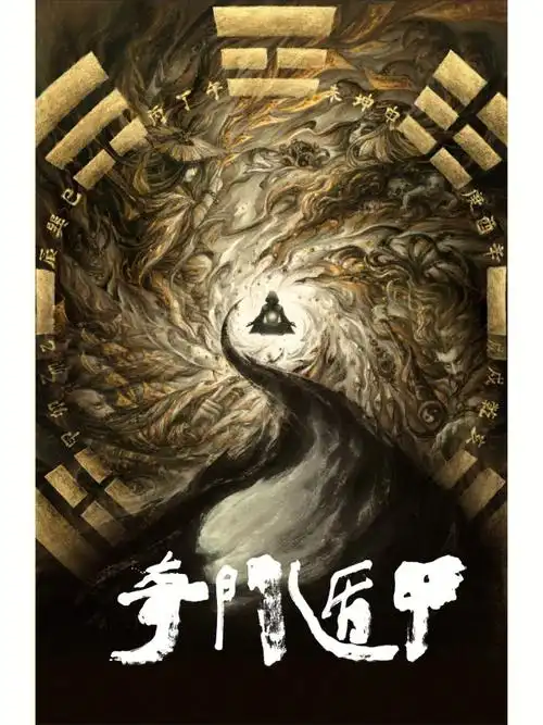 手绘过程插画海报奇门遁甲2电影海报