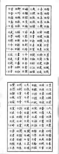楷书异体字对照表
