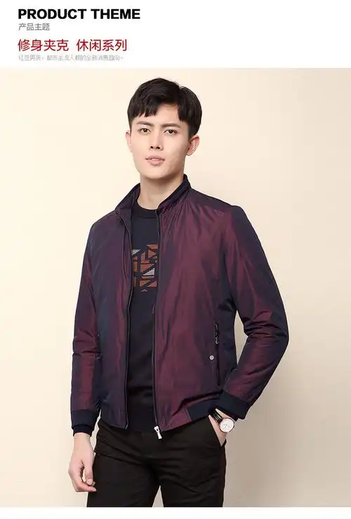 hodo/红豆男装春季男士休闲夹克 立领修身格纹外套男010s_7折现价289