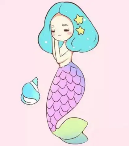 简笔画女孩,简笔画教程,美人鱼简笔画,简笔画图片